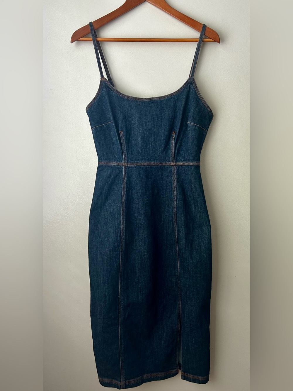 Steve Madden Dark Indigo Denim Midi Slip Dress